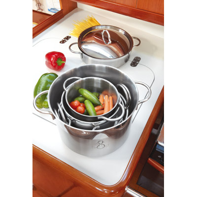Batterie de cuisine gigogne en acier inoxydable