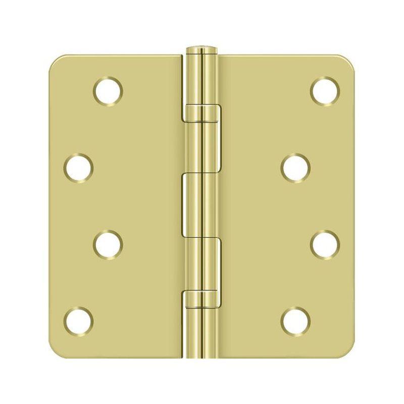 Steel Hinge, Polished Brass