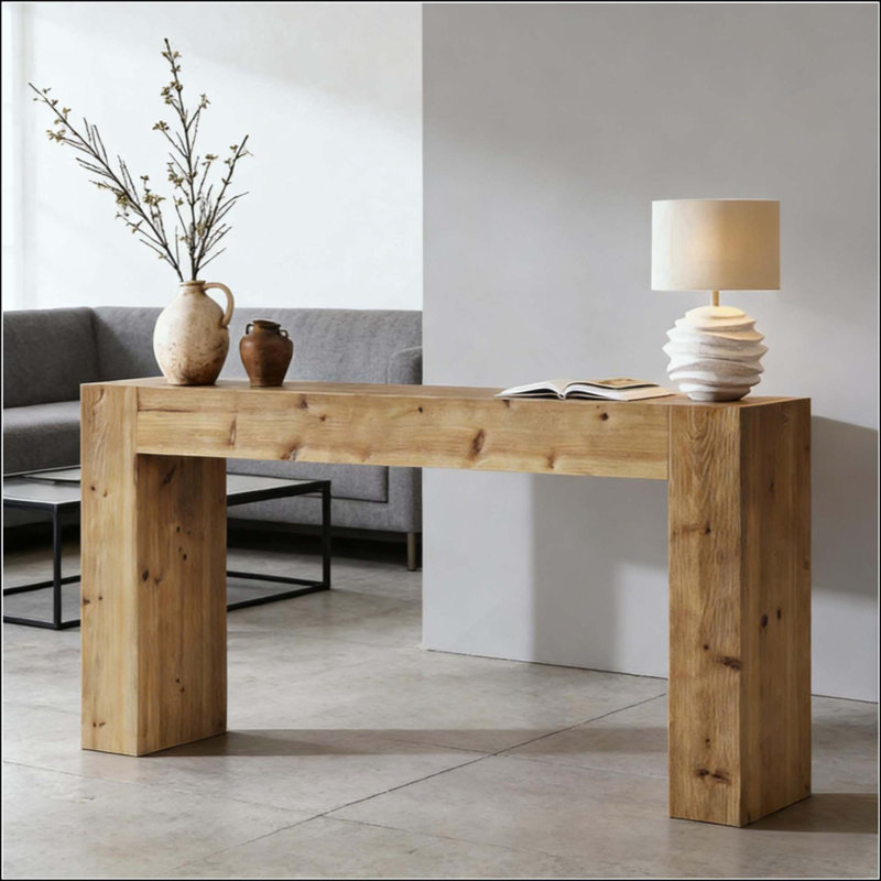 Wood Side Table,Minimalist Design Hallway Table,Console Table, Brown