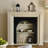 White Solid Wood Freestanding Fireplace