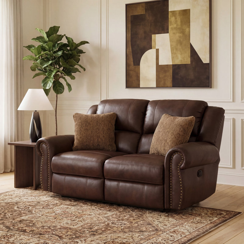 Upholstered 66'' Reclining Loveseat, Manual