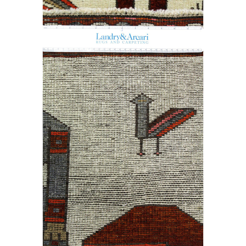 Pictorial Herki One-of-a-Kind 4'4" X 11'6" Area Rug
