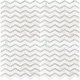 Calabria Frost Chevron 12 in. x 12 in. Polished Marble Mosaic Floor and Wall Tile