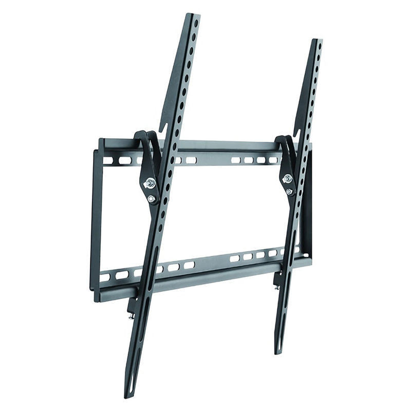 Low-Profile Black Steel Tilting TV Wall Mount for 37"-70" Flat Panels