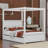 Cactier Full Size Canopy Platform bed With Trundle Bed-1450926952