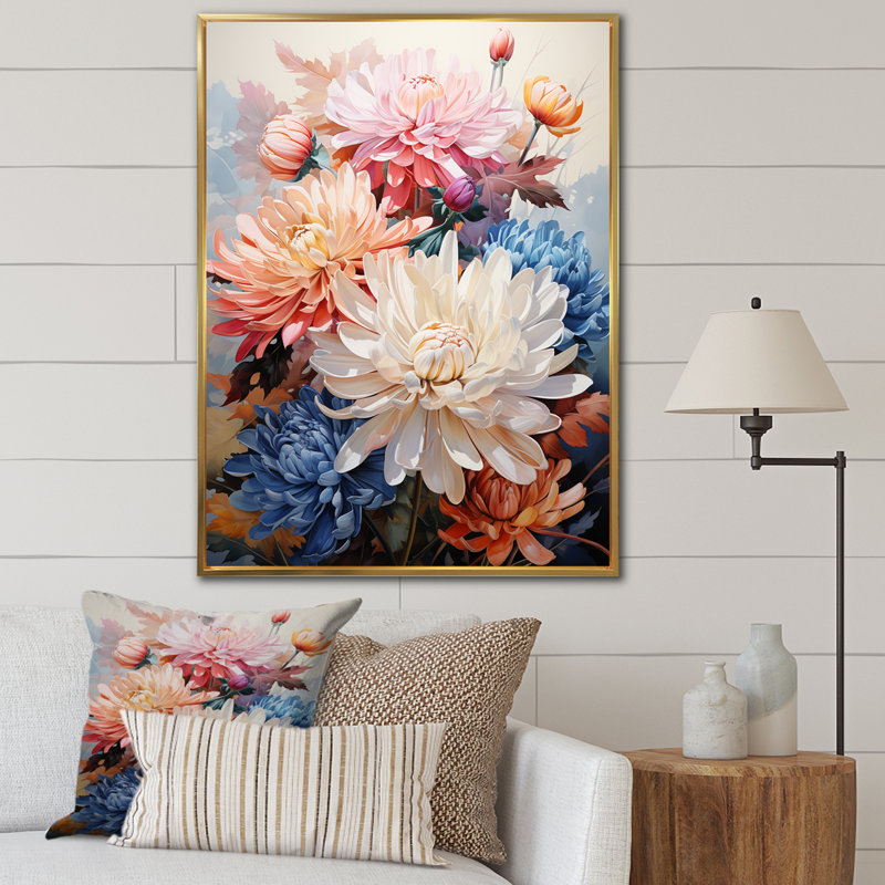 Représentation des mamans euaristes, acrylique multicolore I, H 20 po x l 12 po x P 1 po, Cadre flottant doré