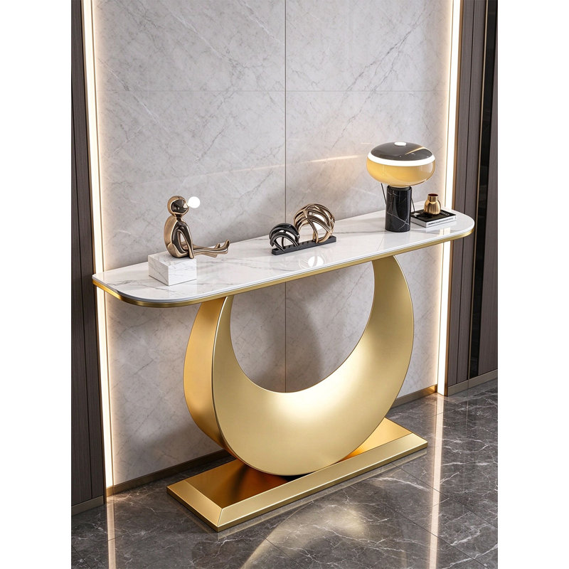 39.37 " W Stone Top Console Table