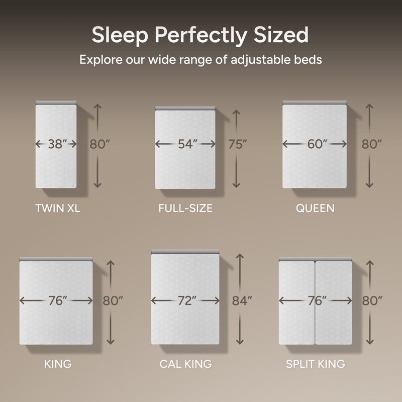 SF Elite Adjustable Bed With 10" Hybrid Mattress Included Massage, Usb, Underbed Light, Wireless Remote & App Control Zero Gravity Bed