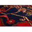 Tapis rouge en laine à motif géométrique 5 x 6