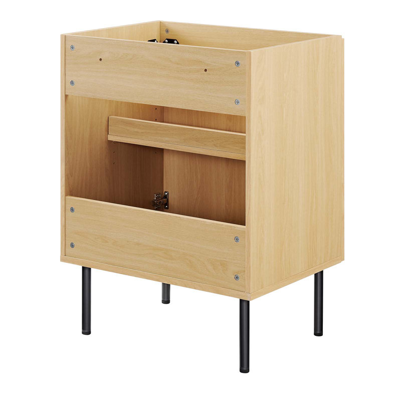 Chaucer Oak and Rattan 24" Single Bathroom Vanity Cabinet