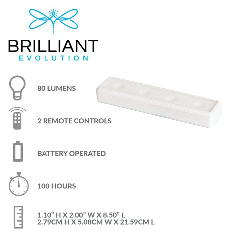 Brilliant Evolution LED White Wireless Under Cabinet Light with