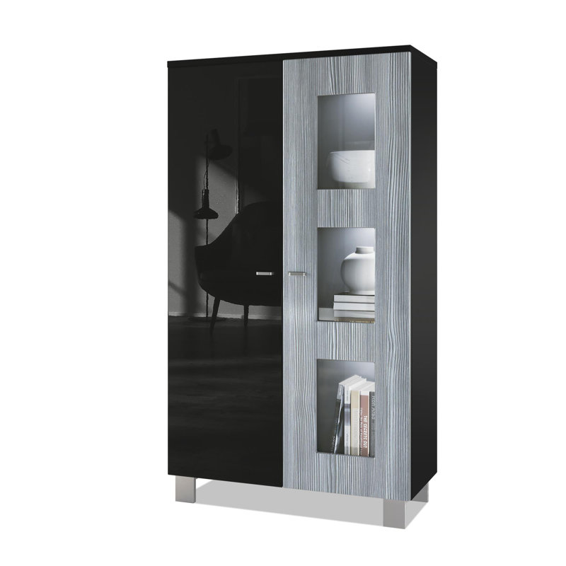 Mccombs Curio Cabinet, With, Avola Anthracite/Black