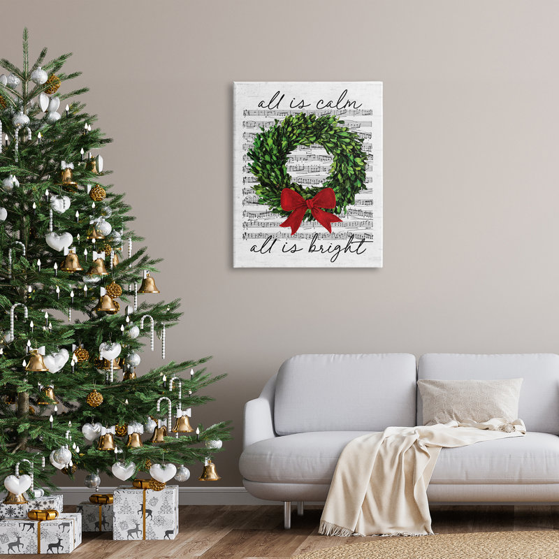 All All Bright Holiday Music, 40" H x 30" W x 1.5" D