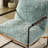 Plush Rabbit Fur Lazy Chair - Rubber Wood Arms, Iron Frame (Living Room/Bedroom)-492150724