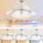 Aadvik 42" Retractable Ceiling Fan with LED Lights and Remote, 6-speed Reversible Fan-403903998-408065379