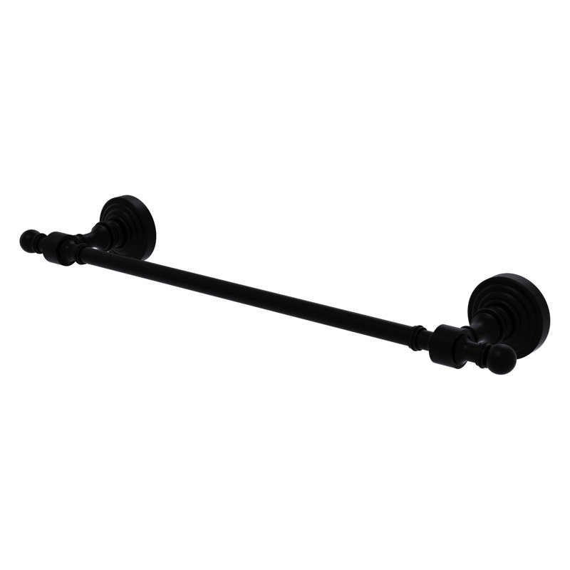Retro Wave Wall Towel Bar, Matte Black, 18"