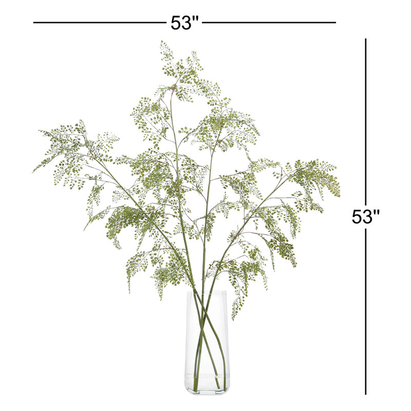 Faux Fern Branch in Glass Jar