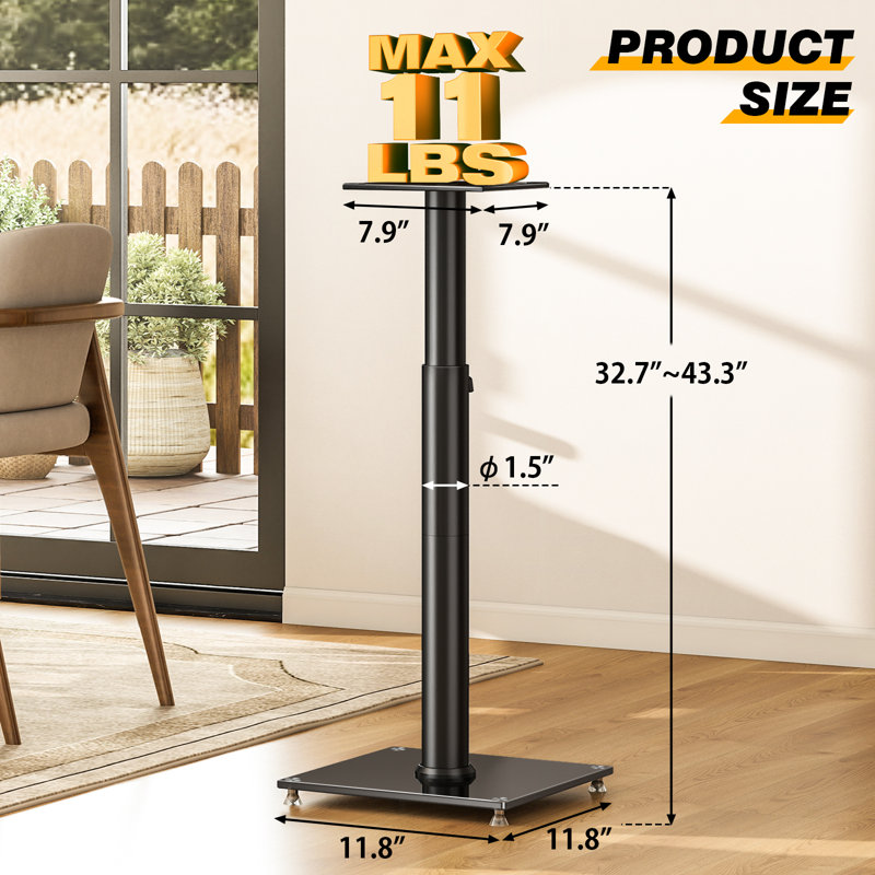 Hauteur réglable de 32 à 43 po | Supports d'enceintes