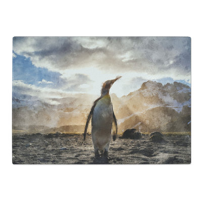 Tempered Glass King Penguin Chopping Board