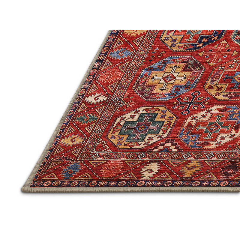 Tapis 100% Mid-Century moderne lavable à la machine 2352, Rectangle 4 pi x 6 pi