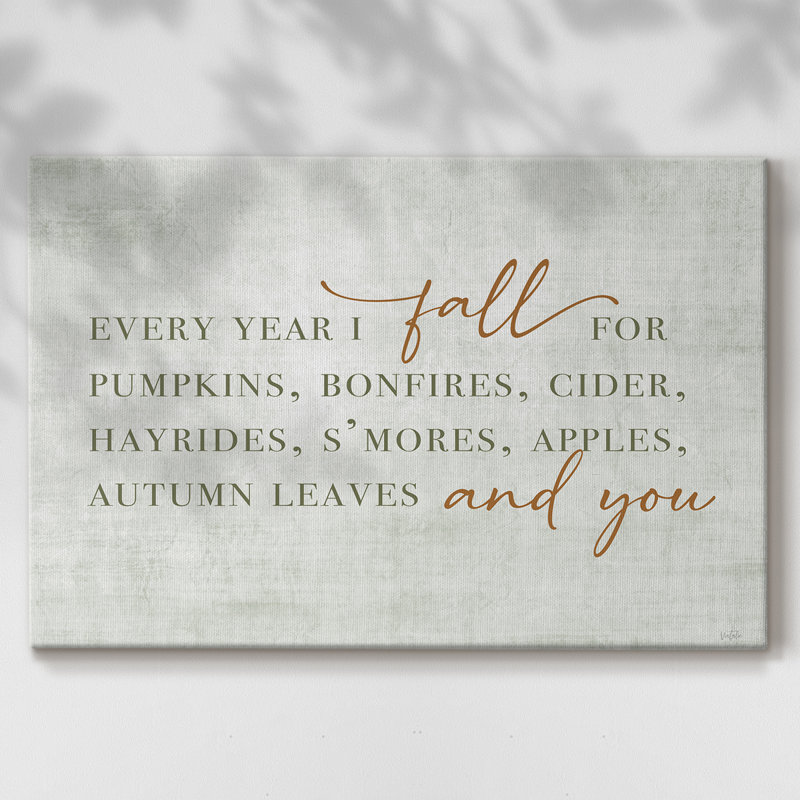 «Fall For You», toile tendue avec châssis, prête à être accrochée, H 17 po x l 33 po, Doré