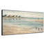 Très grand art mural imprimé sur toile - Décoration de salle de bain bord de mer Beige Sandy Beach - "Assemblage requis (cadre non fini)"-130842527