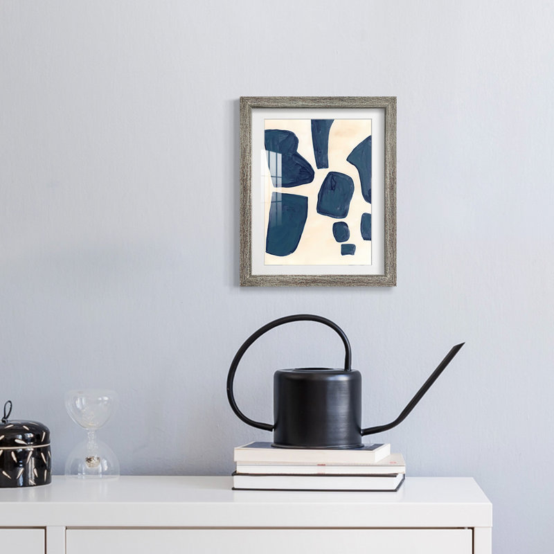 Blue Pieces I -Framed Print