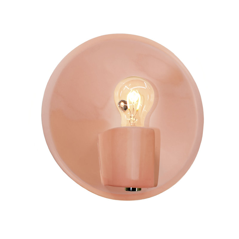 Applique murale en céramique Baleskie, Nickel brossé, Rosé brillant