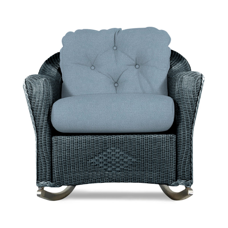 Reflections Outdoor Rocker Chair, Flagship Lapis Sunbrella®, Denim Blue