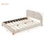 Lit plateforme tapissier en velours-1223470342