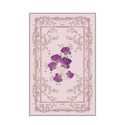 Antibacterial Hall Carpet, 39.4 x 59.1 inches | 100% Polyester, 0.4 in Pile Height, Non-Slip PVC Felt Dot Underside | Machine Washable, 3D Digital Printing, Durable & Stylish for Modern Home Décor
