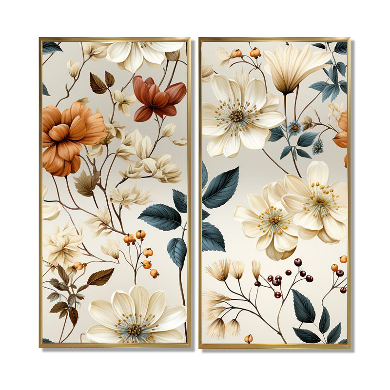 Ismay - chalet blanc, art mural traditionnel, 40" H x 40" W, Impression encadrée flottante, Gold
