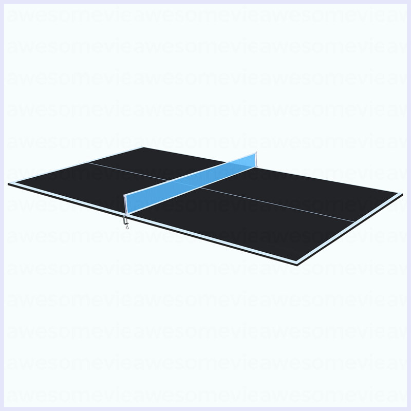 Plateau de table de tennis de table pliable et portable de 8,5 pi de taille moyenne pour jeux d'intérieur, Noir