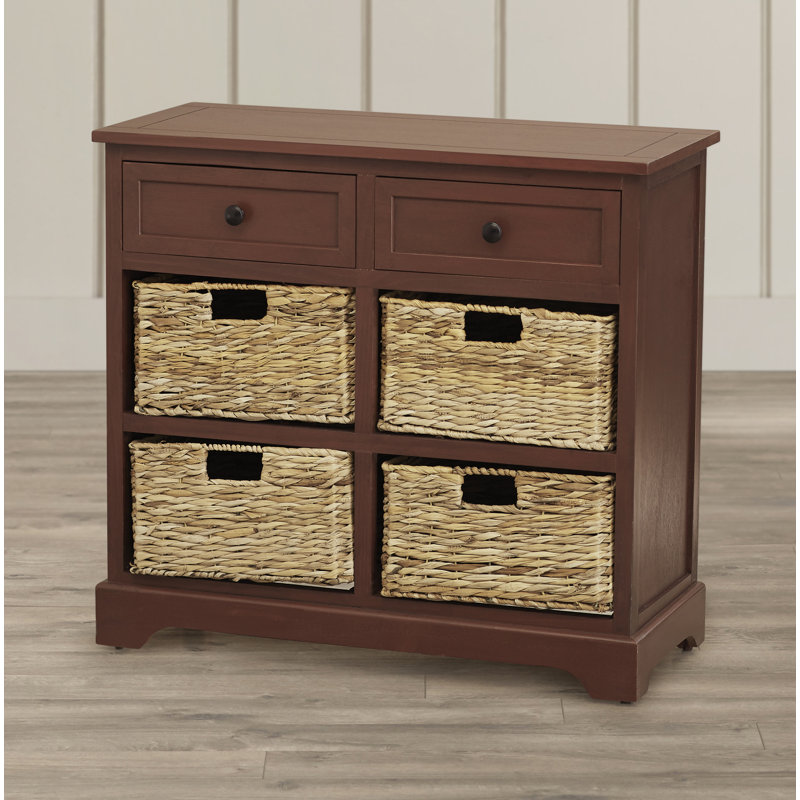 Painswick Solid Wood Accent Chest, Red