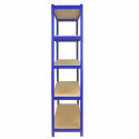 Height -Adjustable Shelving Unit, Blue, 180cm H x 120cm W x 45cm D