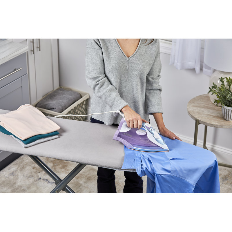 BLACK+DECKER Moonstone Iron, IR2323-1AD, Ceramic Infused Soleplate & Anti-Drip Function with Auto Clean and Auto Shut-off, 50% Smoother Glide for Fabric Wrinkles
