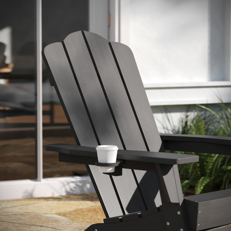 Chaise Adirondack en plastique Collis, gris