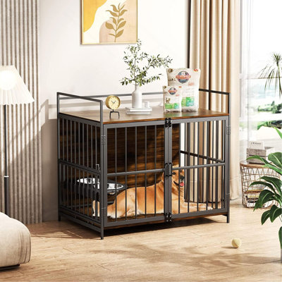Cage pour chien style cage pour grands chiens d'intérieur très robuste 41 po