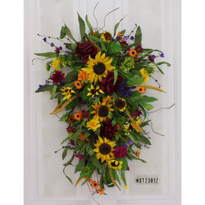 Faux Sunflower Swag
