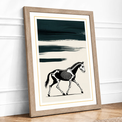 Skeletal Horse Vintage - Framed Print