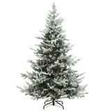 7.5 Ft. Snowy Milford Spruce Tree With Clear Lights