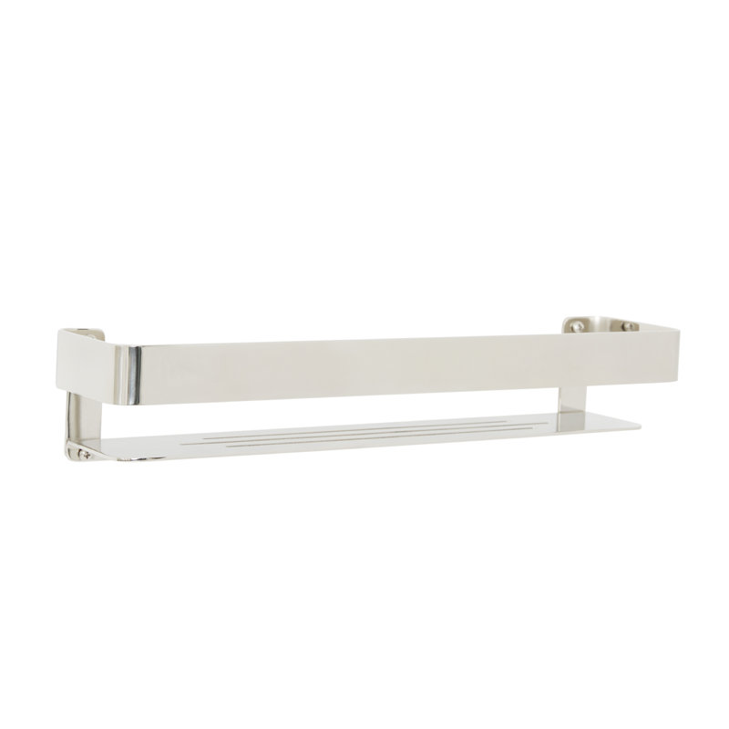 Seachrome Coronado Floating Shelf with Towel Bar, Polished