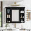 Armoire de rangement murale avec miroir et 6 tablettes-121088080