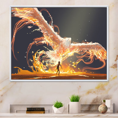 Jeu vidéo Phoenix Bird Flying - peinture sur toile