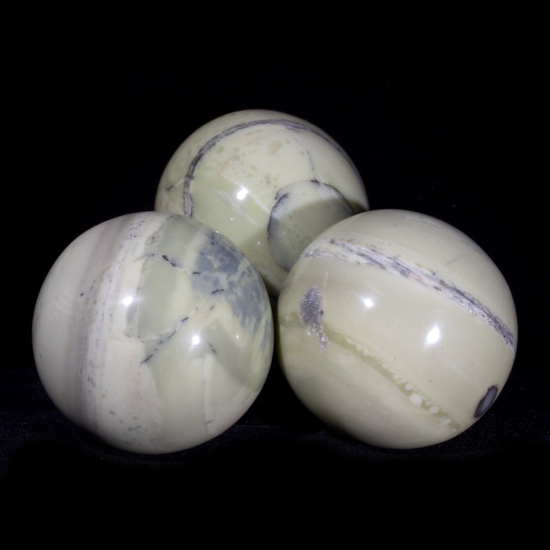 Sphère serpentine verte Goldye