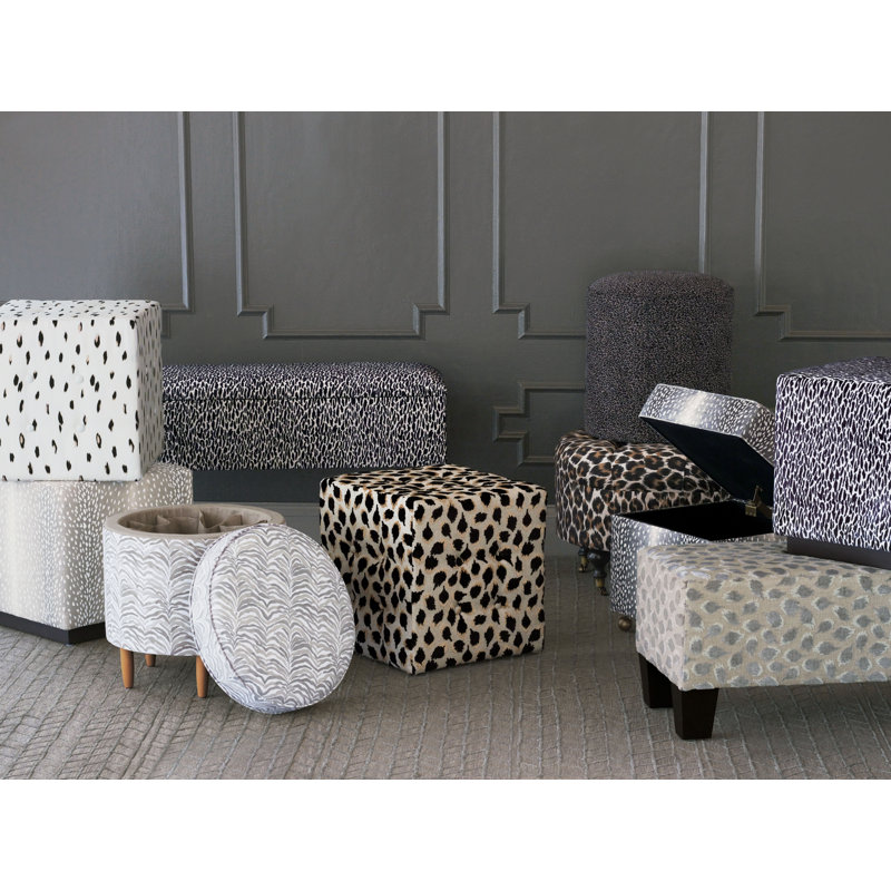 Ocelot Rayon / Viscose Upholstered Bench