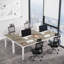Bureau d'ordinateur extra long 78,7 po pour 2 personnes, double poste de travail pour le bureau à domicile, bureau collaboratif moderne avec pieds en acier robustes