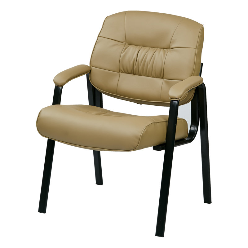Chaise visiteur en cuir, Clair
