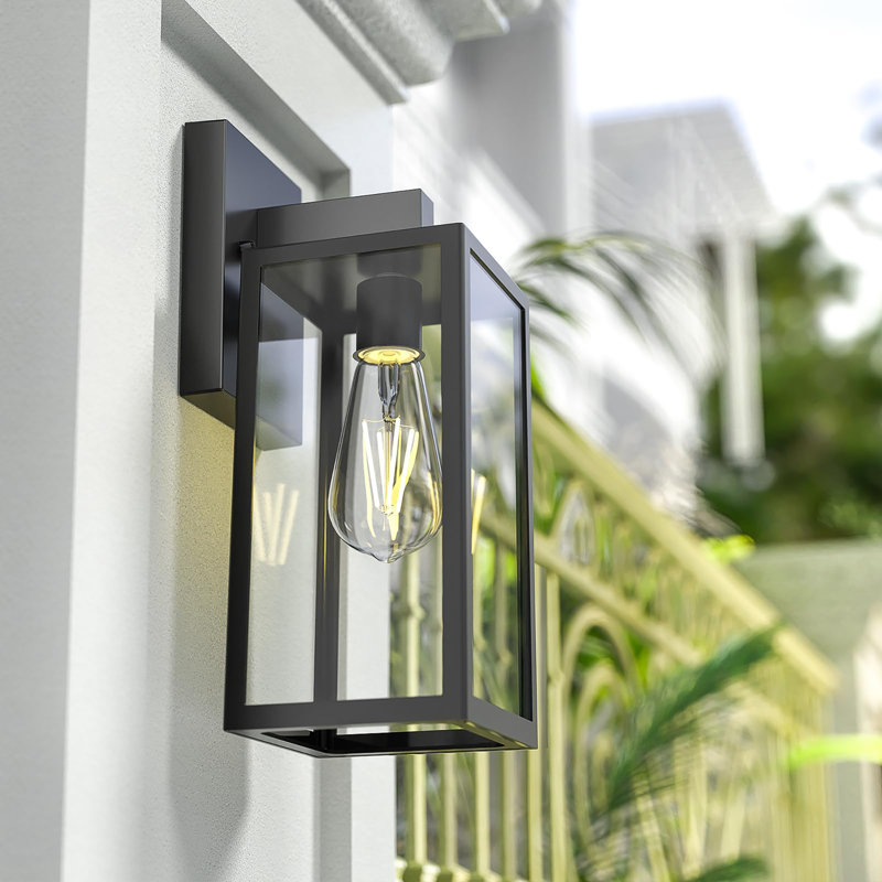 2-Pack Outdoor Wall Lantern, Black