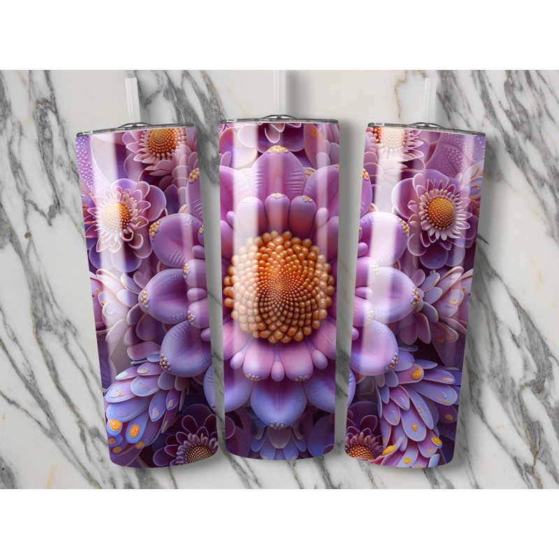 Choose Handmade Tumblers 591ml Vacuum Insulated Stainless Steel (18/8) Travel Tumbler with Straw